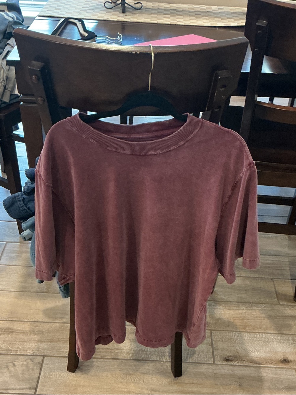 Abercrombie & Fitch Washed Plum Short Sleeve Tee